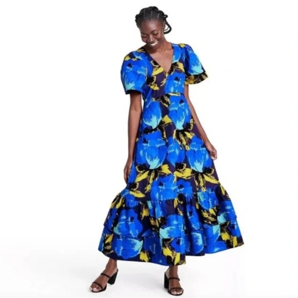 Christopher John Rogers x Target Blue‎ Floral Dress